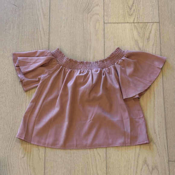 Morning Mist Dusty Mauve Crop Blouse - 8 - Picture 4 of 4